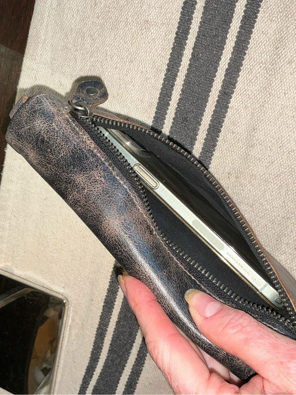 NWT Bed Stu Leather Cadence Wallet Wristlet Crossbody Bag Black Lux MSRP $179 - Picture 13 of 15